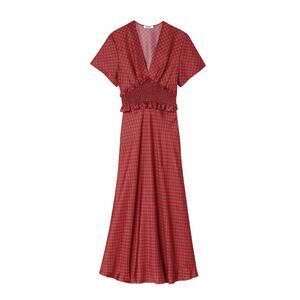 Sandro Elegant Red Scarf Print Maxi Size 4 Dress